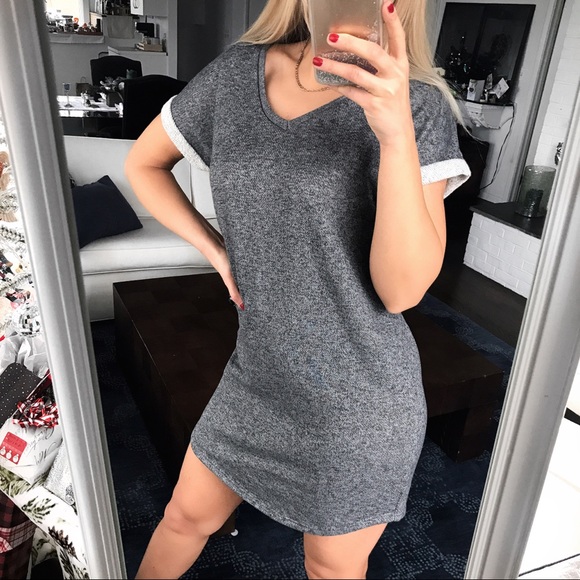 ☁️ ANTISTAR GREY SHORT SLEEVE DRESS ☁️ - Picture 2 of 9